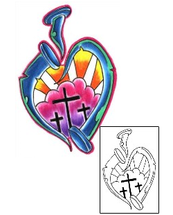 Sacred Heart Tattoo Religious & Spiritual tattoo | PNF-00106