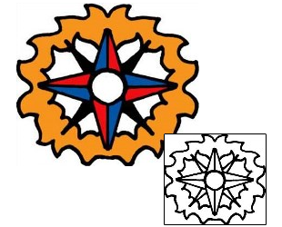 Compass Tattoo Astronomy tattoo | PPF-03210