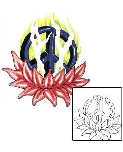Peace Symbol Tattoo Miscellaneous tattoo | SCF-00420