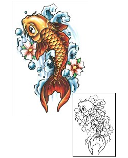 Cherry Blossom Tattoo Marine Life tattoo | SFF-00323