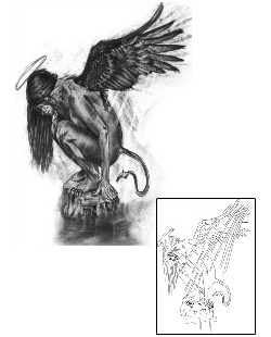 Devil - Demon Tattoo Religious & Spiritual tattoo | TFF-00036