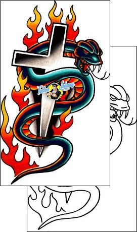 Fire – Flames Tattoo snake-tattoos-toast-tof-00066