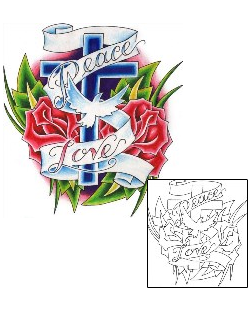 Peace Symbol Tattoo Religious & Spiritual tattoo | TOF-00107